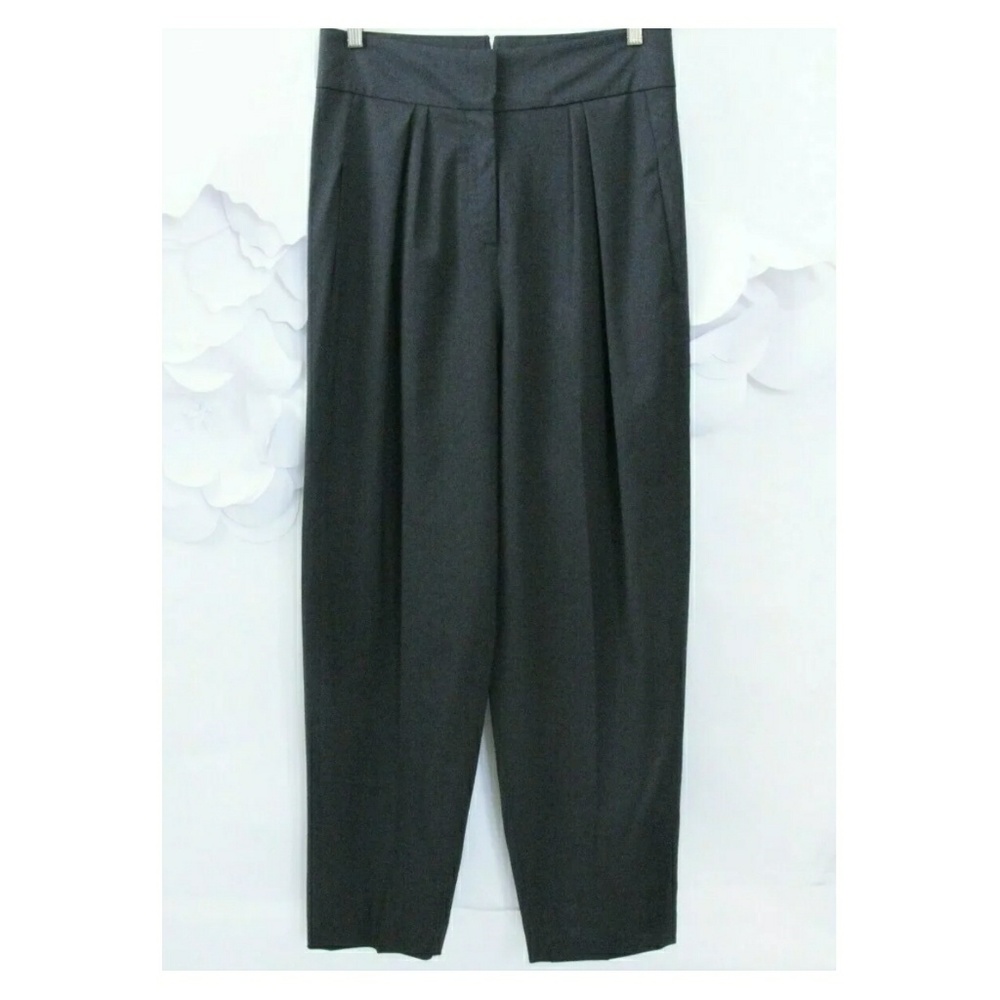 Donna Karen 90s Pleated High Waisted Pants 10 Gray